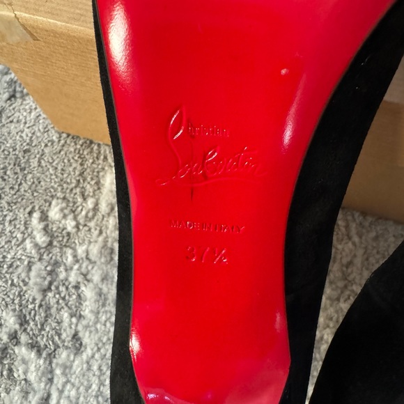 Christian Louboutin So Kate 120 Pumps Shoes Size 37.5 Black Suede - Picture 10 of 13